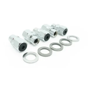 McGard Lug Nuts, Shank with Washer, 12mm x 1.50 RH, Open End, Chrome Plated Steel, (Pack of 5)