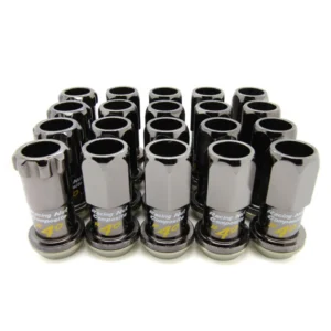 Project Kics R40 Black Chrome Lug Nuts - 16 Lugs + 4 Locks