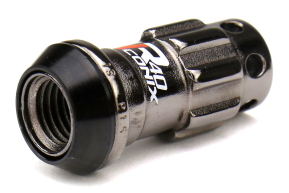 Project Kics R40 Iconix Classical Lug Nuts Gunmetal Body w/ Black Plastic Cap - 16+4 Combo